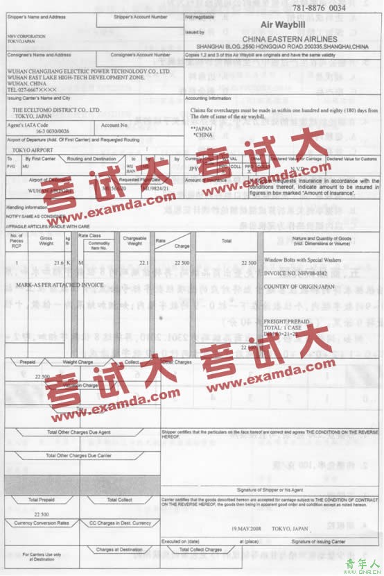 2009年报关员考试专项强化练习:填制报关单单选题(2)